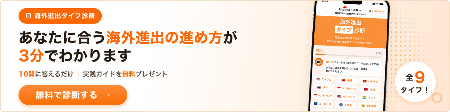 海外進出タイプ診断｜10問3分で無料診断